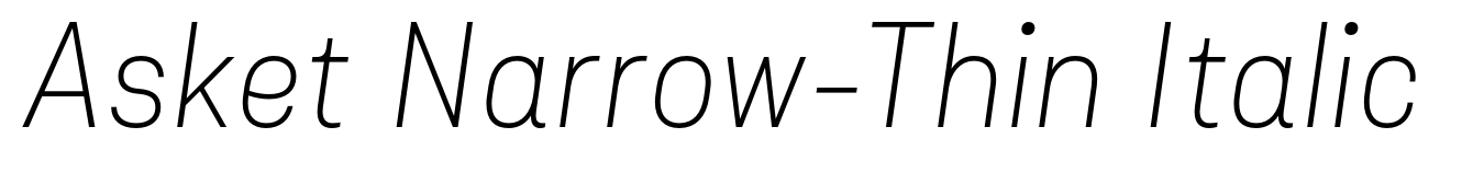 Asket Narrow-Thin Italic